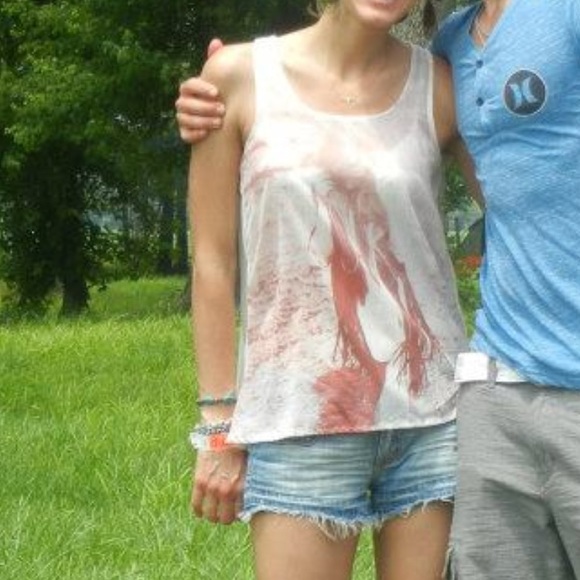 Women’s sheer graphic tank. Size Medium - Picture 5 of 5